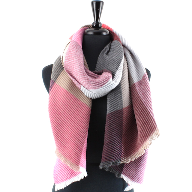 Pretty Persuasions - Wholesale Scarf - Women's - S24124 Merrymaking Pleated Scarf7