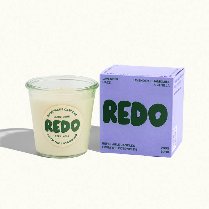 Lavender Candle I Vegetable Wax Candle I Stocking Filler for wholesale by Redo Candle Co