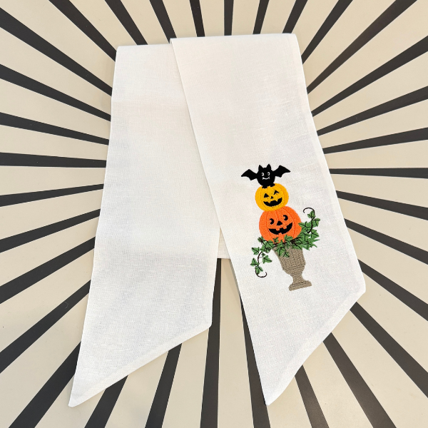 Garden Folly Fine Linens - Wholesale Wreath - Linen Blend 54" Wreath Sash2