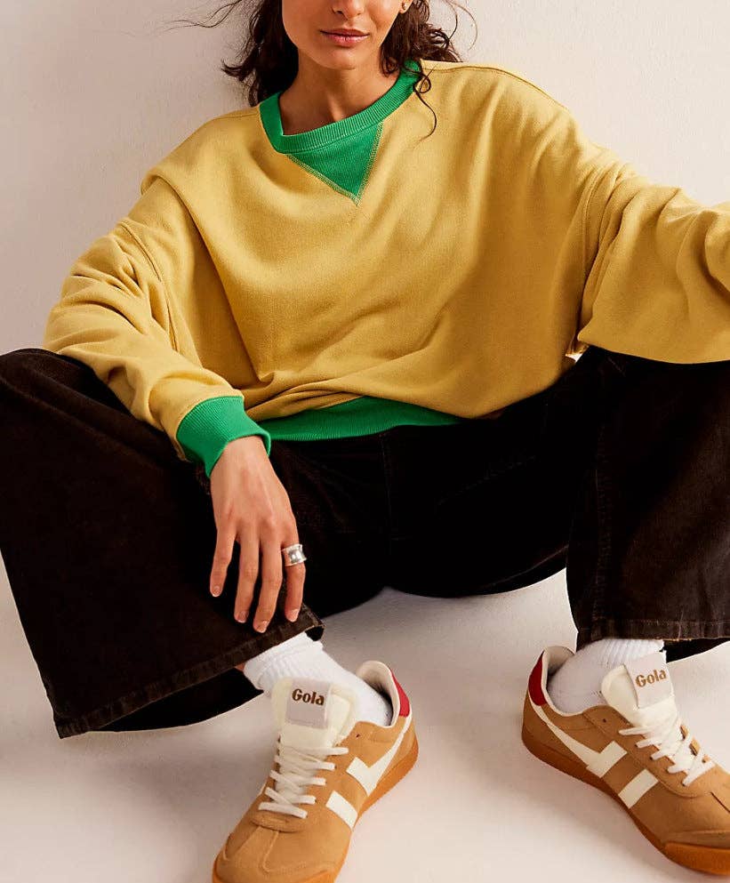 Lovesoft - Wholesale Sweatshirt - Women's - Solid Color Round Neck Fork Loose Sweatshirt Sweater10