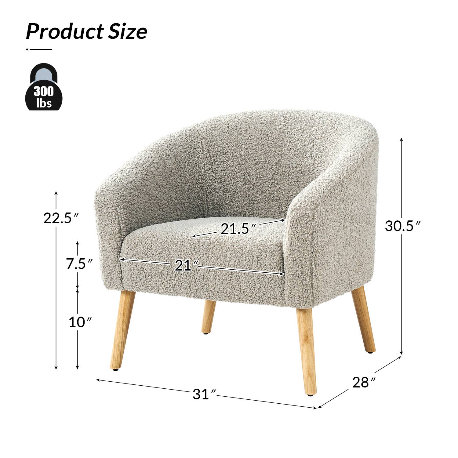 Karat Home - Wholesale Chair - Nell Boucle Armchair8