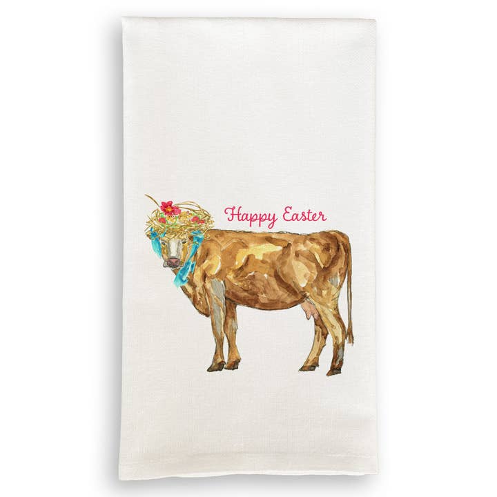 Ko med påskehætte og kyllinger for engroshandel hos French Graffiti