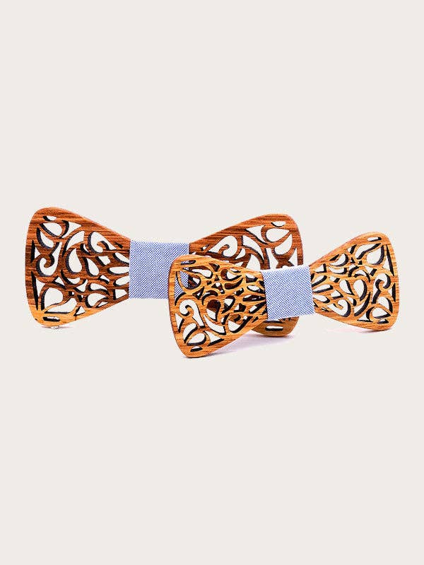 Vader & Zoon houten vlinderdassen - Camelia voor wholesale door Wood&Chic