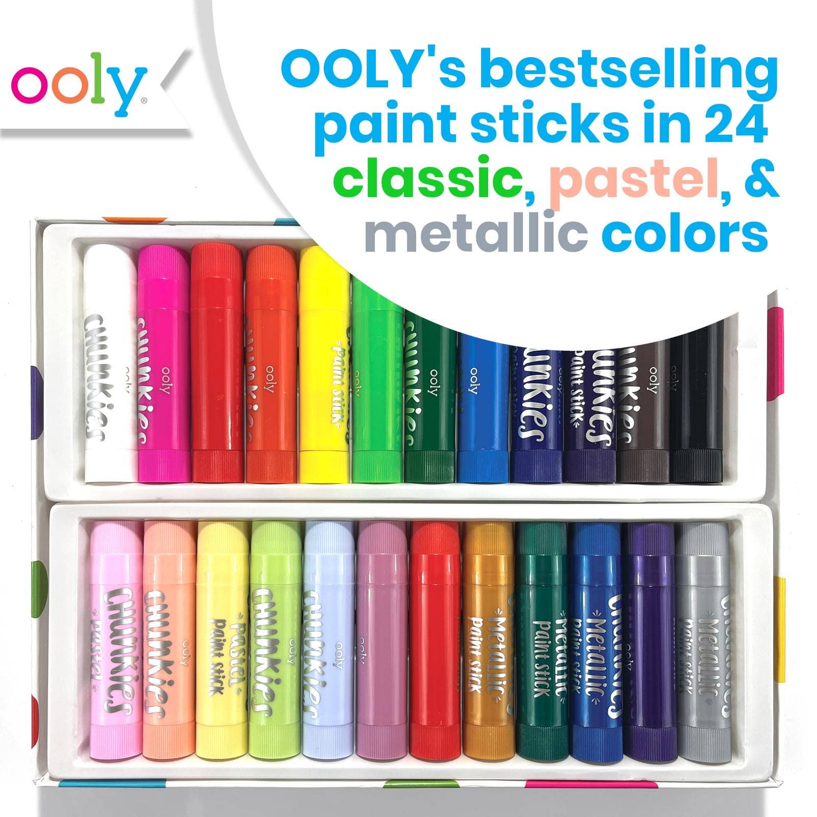 OOLY - Wholesale Paint Set - Chunkies: Paint Sticks Variety Pack (Set of 24)4