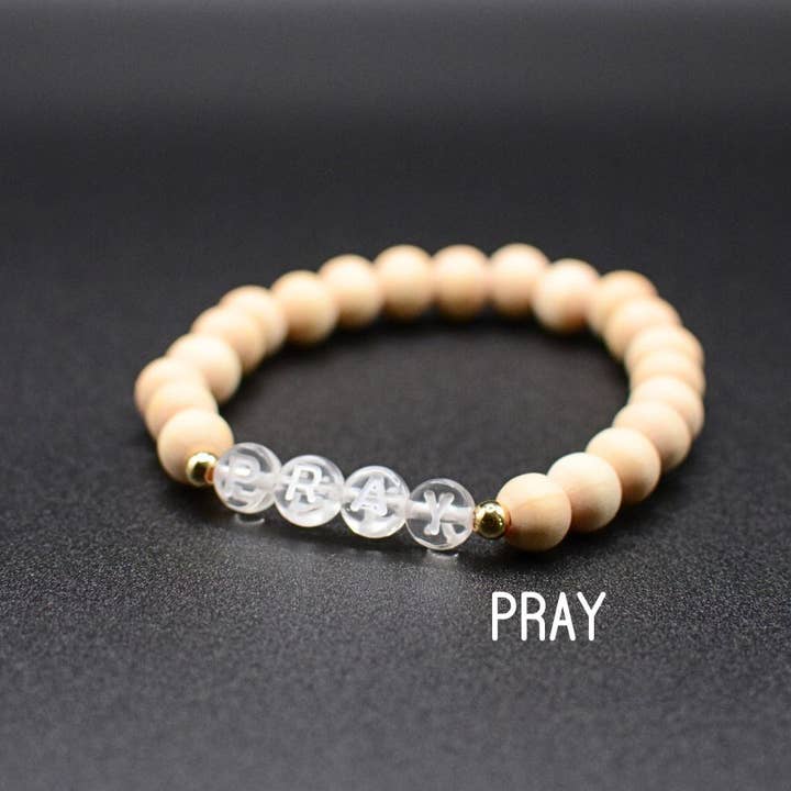 Two and Crew - Wholesale Beaded Bracelet - Jesus Loves you Pray WWJD Christian faith letter bracelets