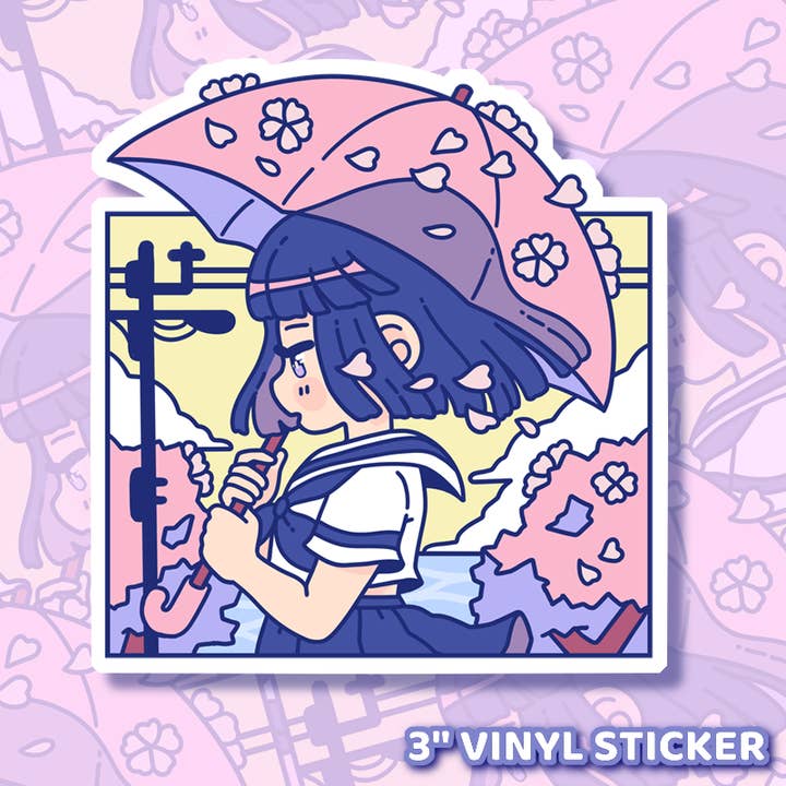 Sakura Sticker for wholesale by MOSHI MELON