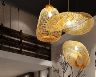 heartnests - Wholesale Kroonluchter/hangend licht - Twinie handgemaakte hanglamp van bamboe vlechtwerk2