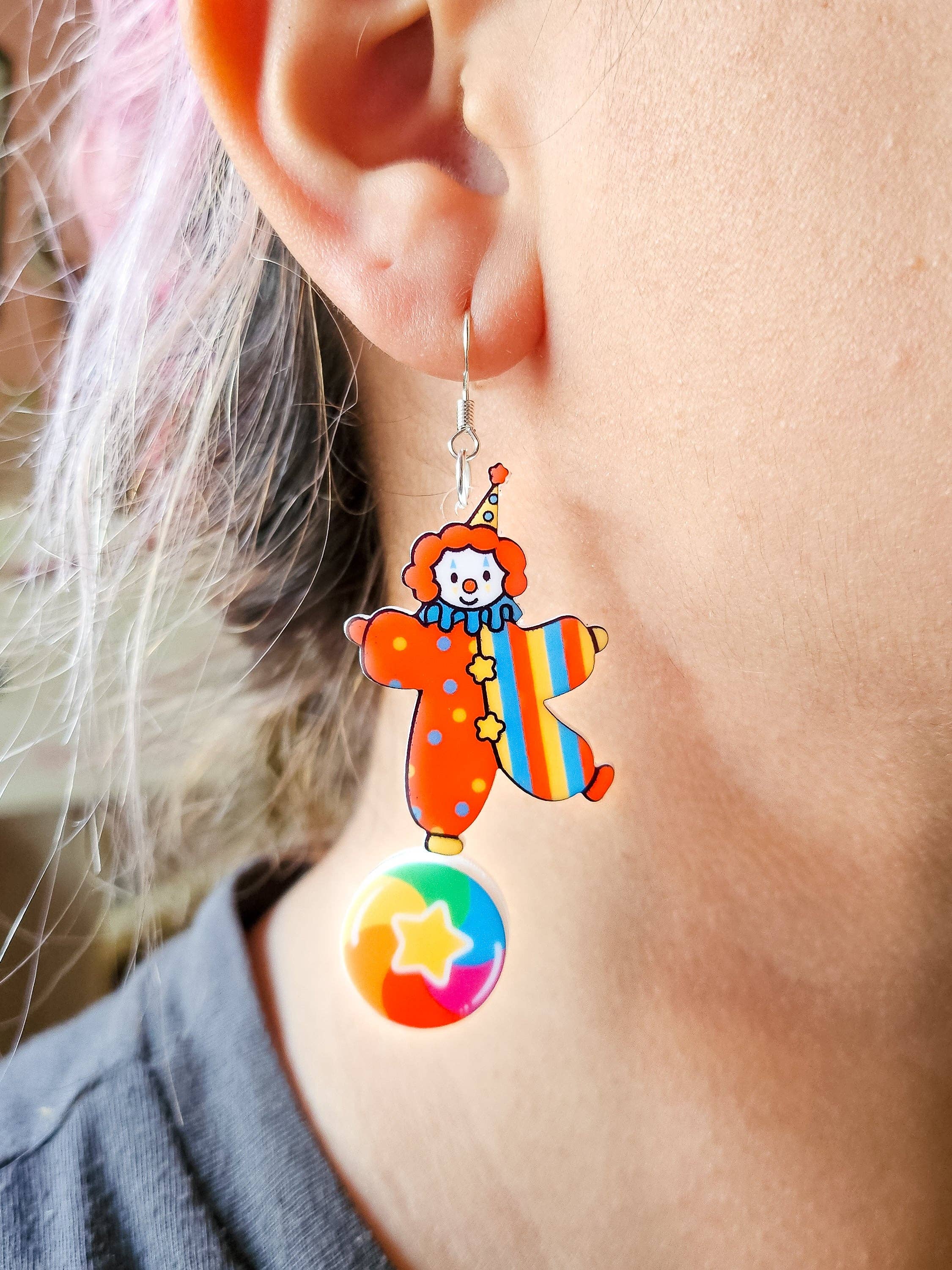 Pop Pastel - Wholesale Dangle Earrings - Clarence the Clown Earrings1