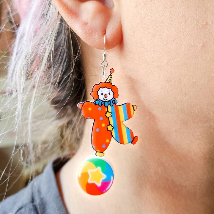 Pop Pastel - Wholesale Dangle Earrings - Clarence the Clown Earrings1