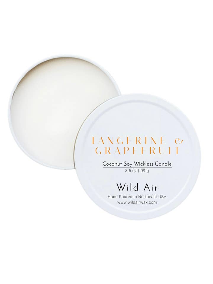 Bougie sans mèche Tangerine+pamplemousse 3,5 oz pour la vente par Wild Air