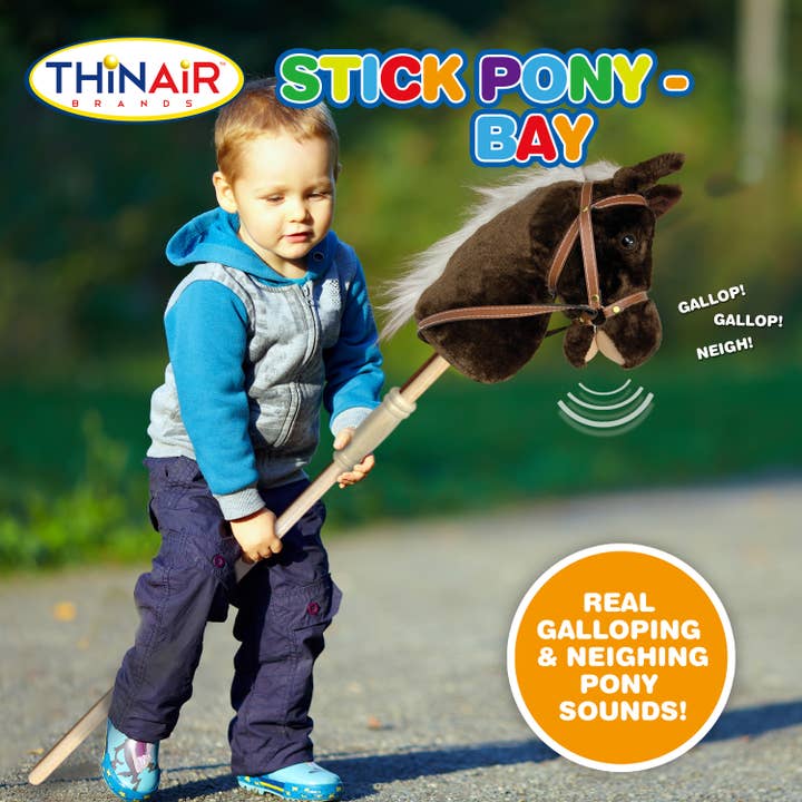 Thin Air Brands - Wholesale Toy Set - Kids - Stick Pony - Brown Bay Horse with sounds Hobby Horse4