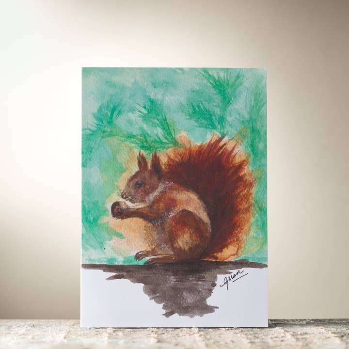 Squirrel Card by Guan for wholesale by HomeLess Made
