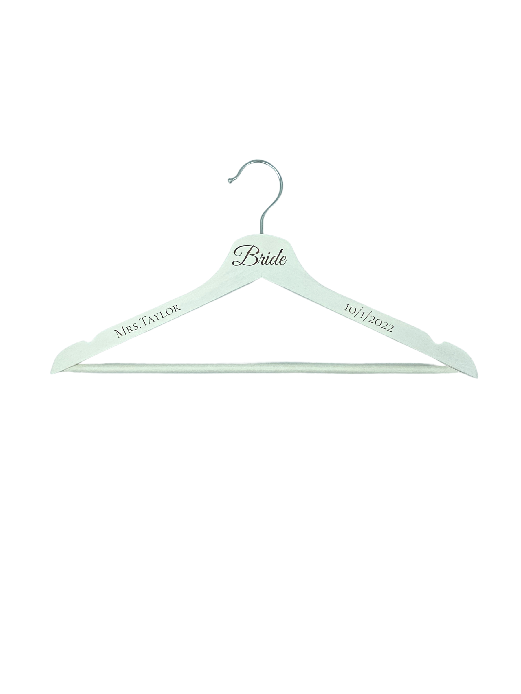 Nautically Northern - Wholesale Clothes hangers - Custom White Wooden Hanger for Bride2