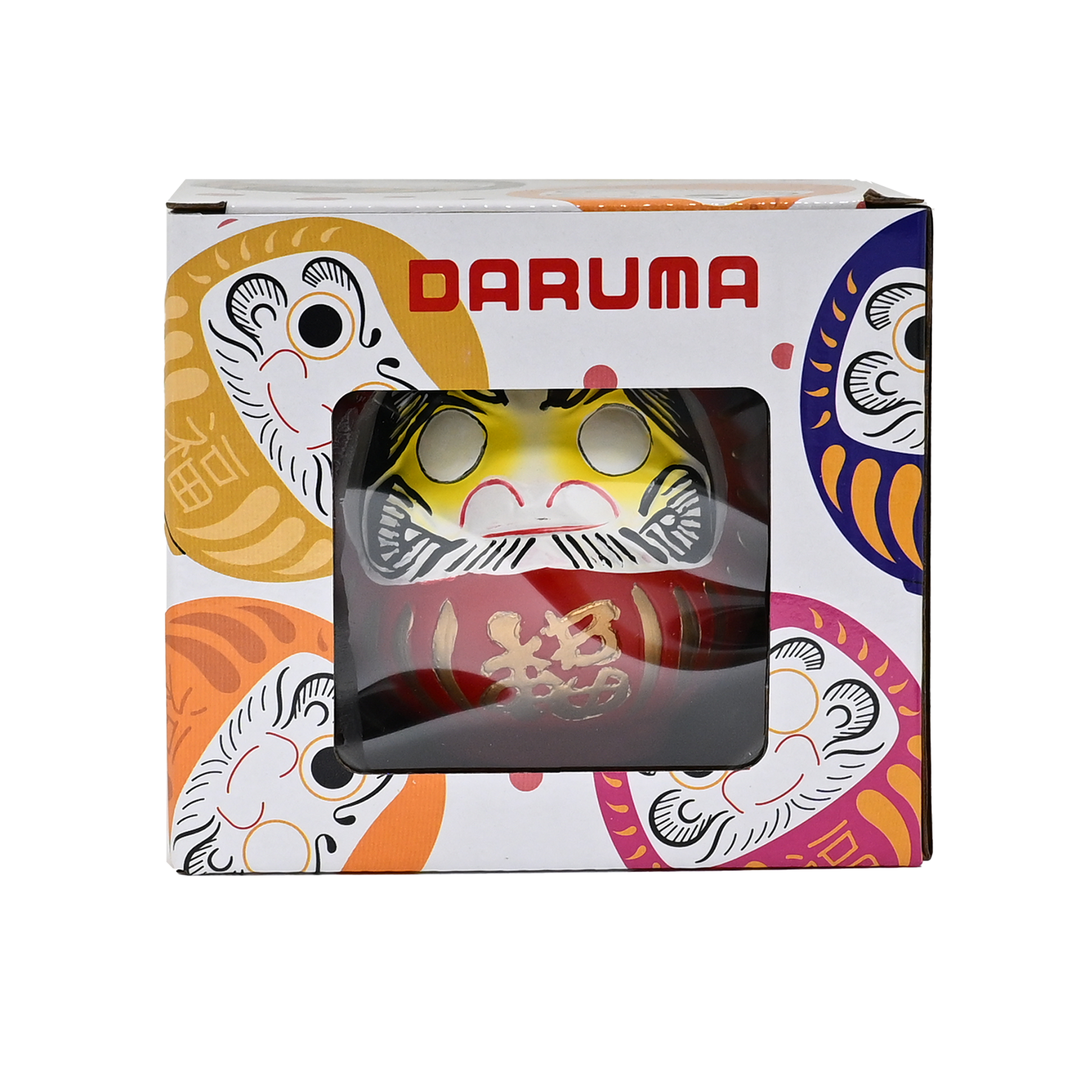 Urban Tokyo – wholesale Decorative figurine – 3.5 Inch Lucky Daruma Red Fortune Unpainted Eyes (1/36)1