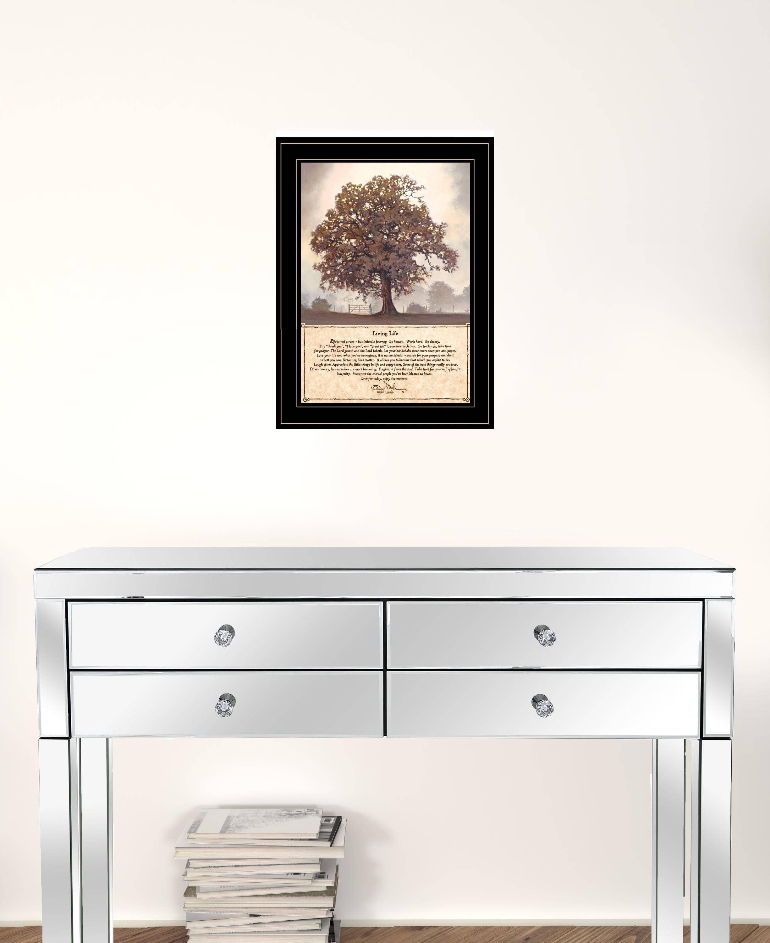 HomeRoots - Wholesale Art print - Living Life 7 Black Framed Print Wall Art1