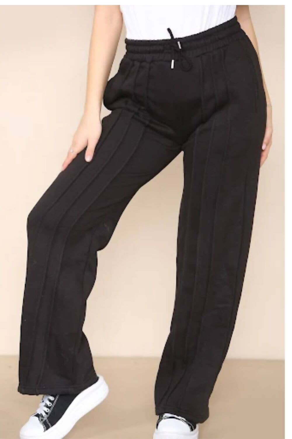 J5FASHION - Wholesale Athletic Sweatpants/Joggers - Women's - 3 SEEM WIDE LEG JOGGER0