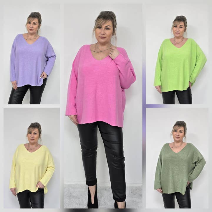 Cozy Fit V-Neck Knit for wholesale by Obsession