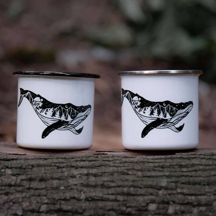 Whale Camping Mug for wholesale by Mountain Mornings