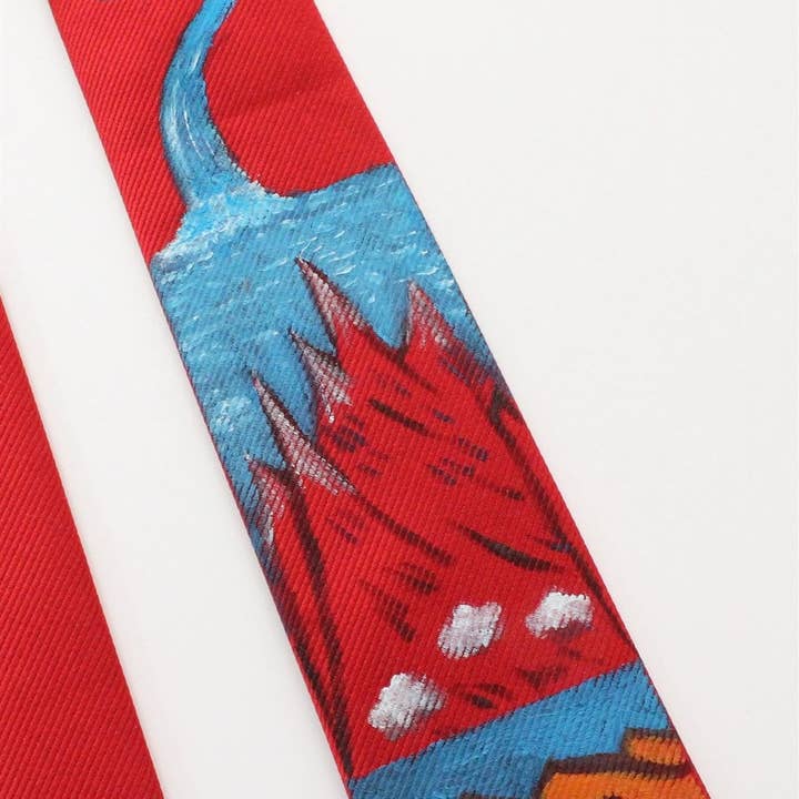 Handbeschilderde stropdas in beperkte oplage, speciaal ontwerp voor wholesale door COOLMENCLUB