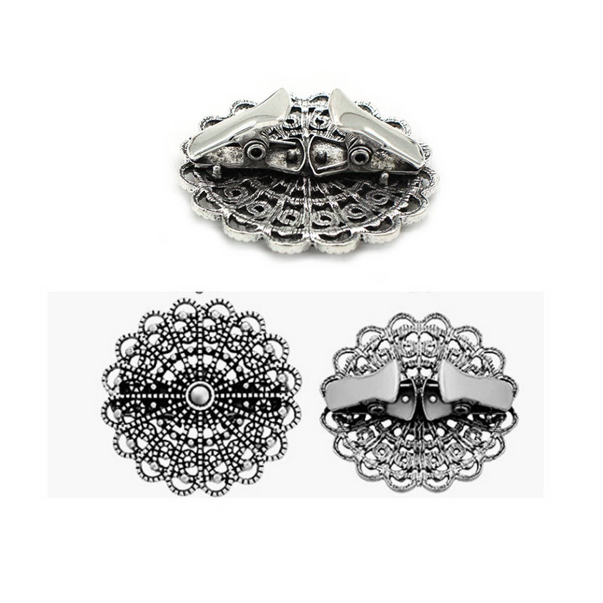 ACCITY - Wholesale Scarf Clip - Women's - NEW COLLAR CLIP RETRO FLOWER CARDIGAN SHAWL CLIP_CWMM220312