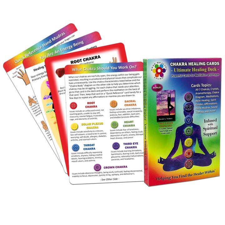 Chakra Healing Cards – Spiritual Guidance, Reiki, Wellness for wholesale by Deep Healing Light