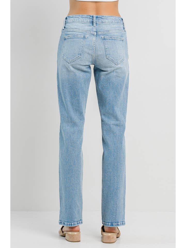 Light Denim Straight with Knee Rips for wholesale on Faire5