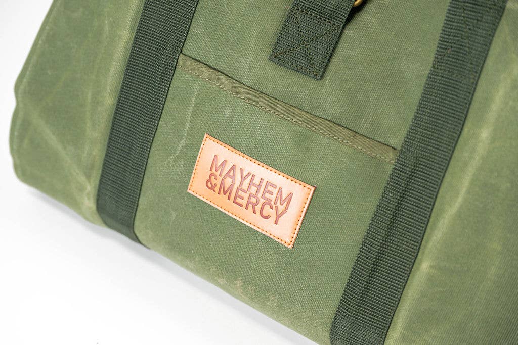Mayhem & Mercy - Wholesale Storage Bin - Premium Waxed Canvas Firewood Sling Tote Wood Log Carrier6