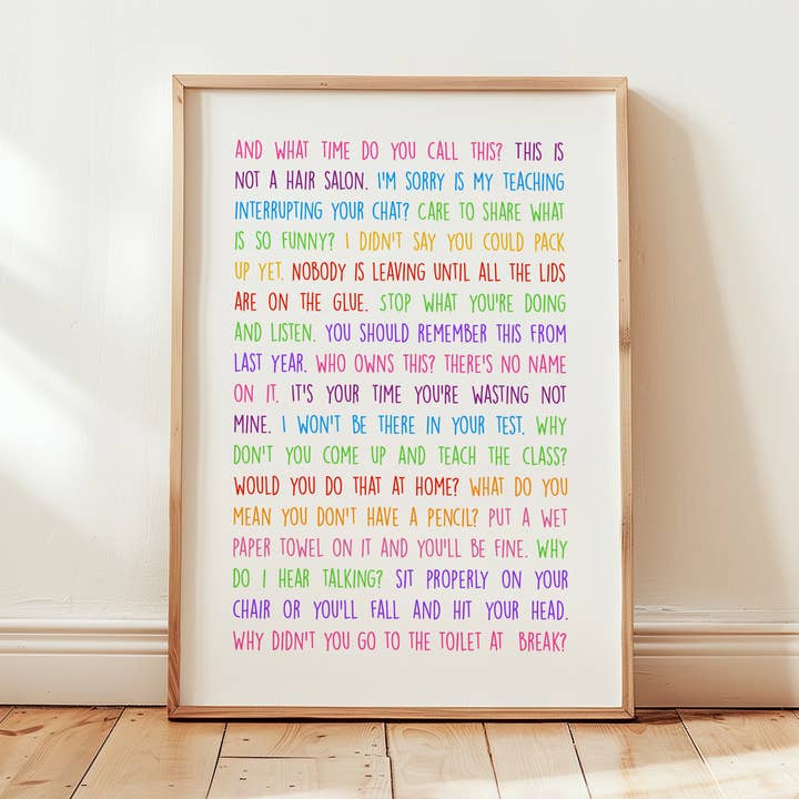 Teacher-isms Print for wholesale by Connect The Dots Design