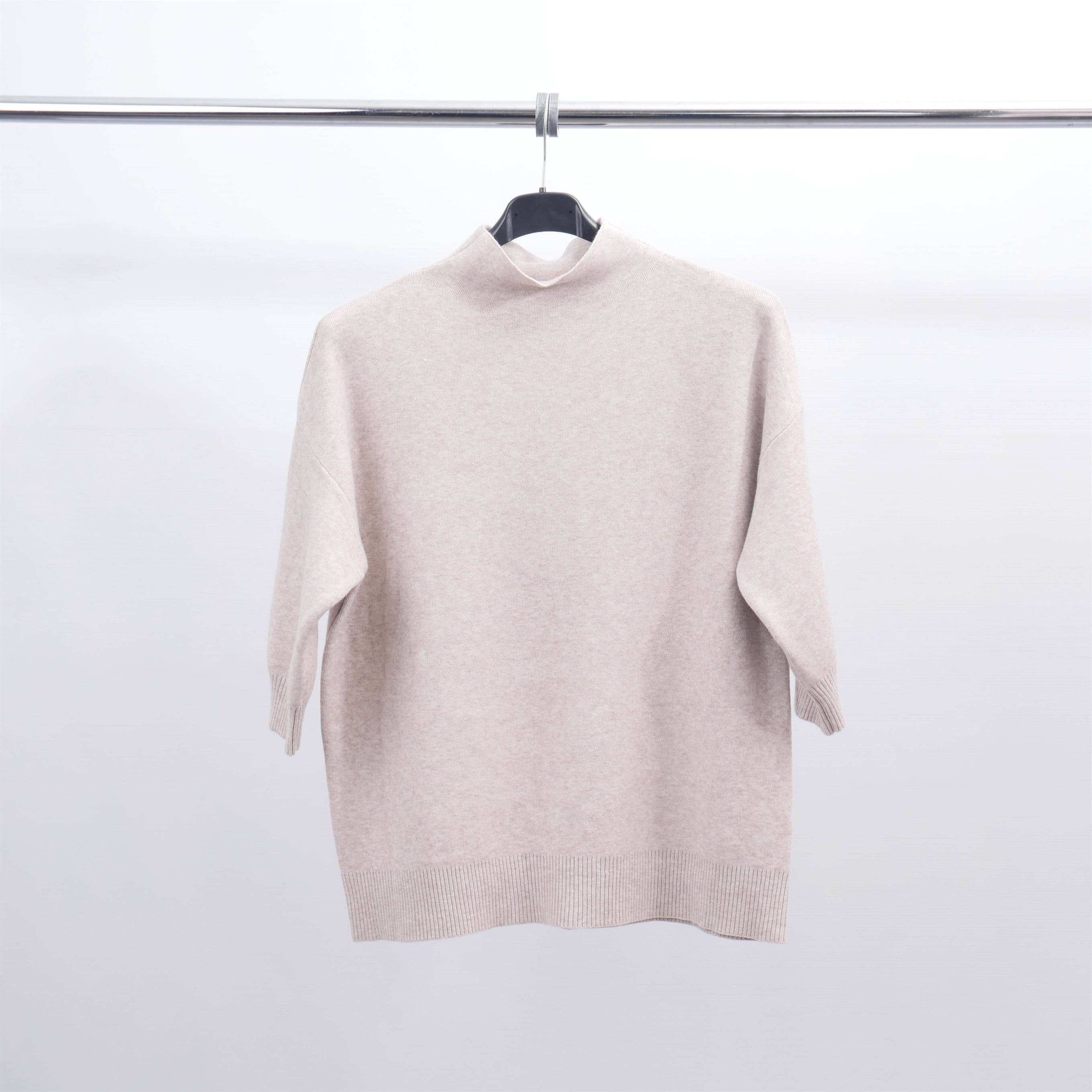 Cecile Wang - Wholesale Knit Sweater - Women's - 3/4 sleeve high neck sweater ZMP12724