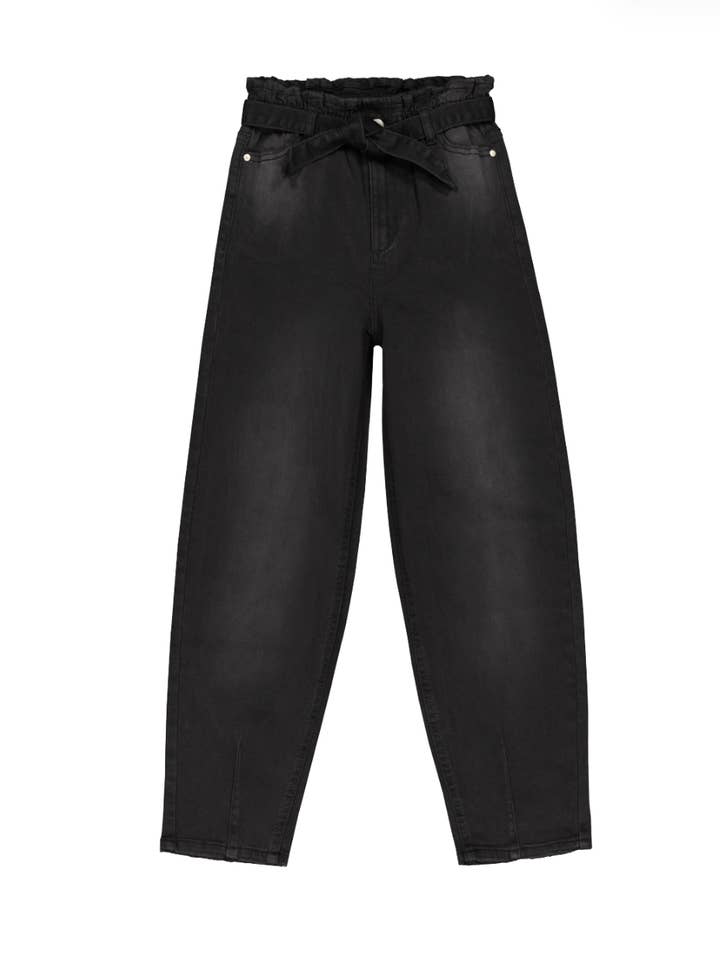 GIRLS ALINA PAPER BAG DENIM WITH SELF BELT for wholesale by JOE'S JEANS - KIDS