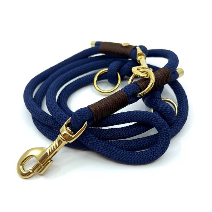 Marinut koppel i marinblått med mörkbrun riggning för wholesale av Lulein