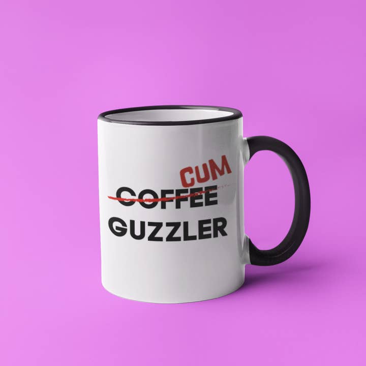 Guzzler Funny Coffee Mug for wholesale by Flaming Profanities