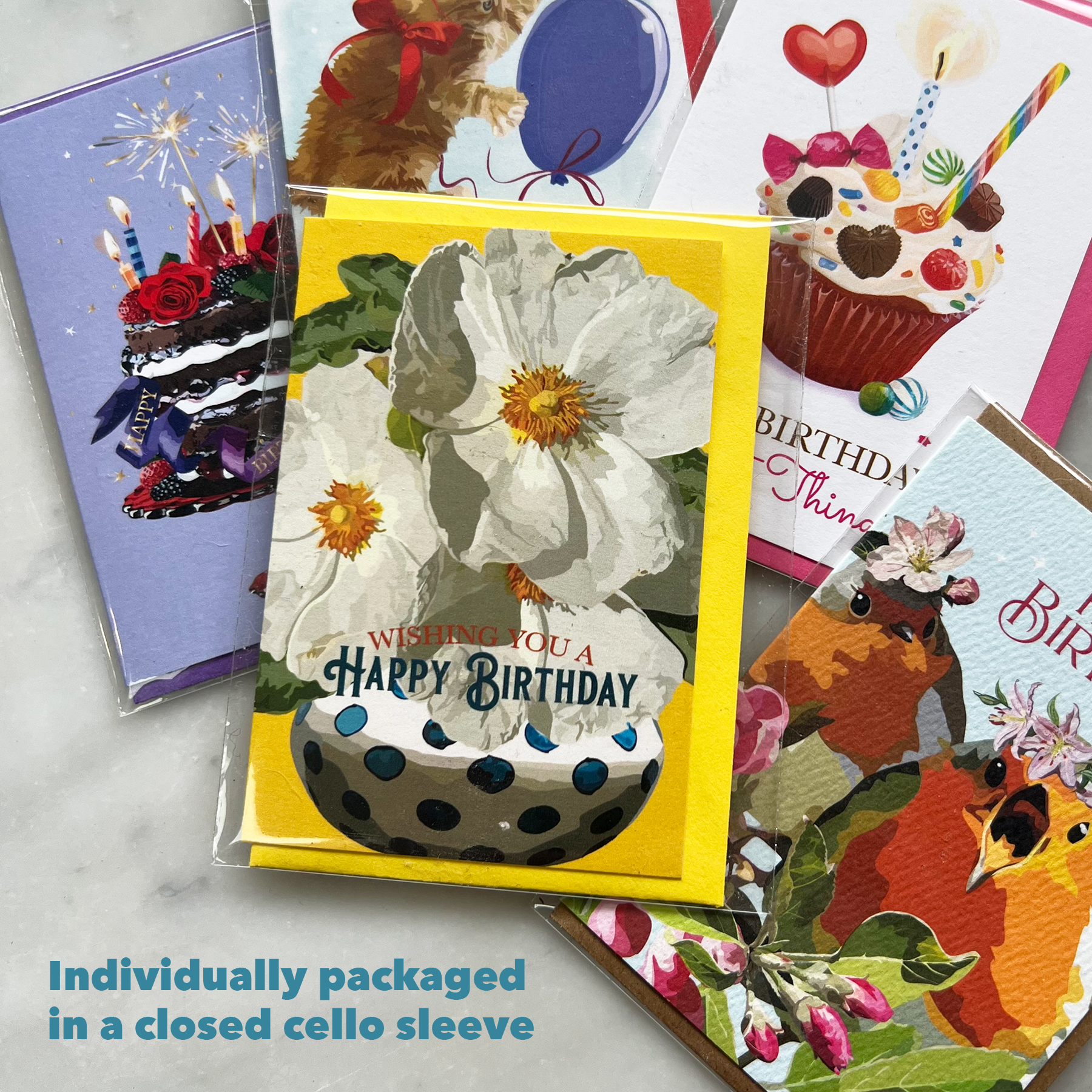 The Red Barn Press – Großhandel Geschenkanhänger – Geburtstagsbeilagekarte | Geschenkanhänger für Rockrose-Geburtstagsstrauß3