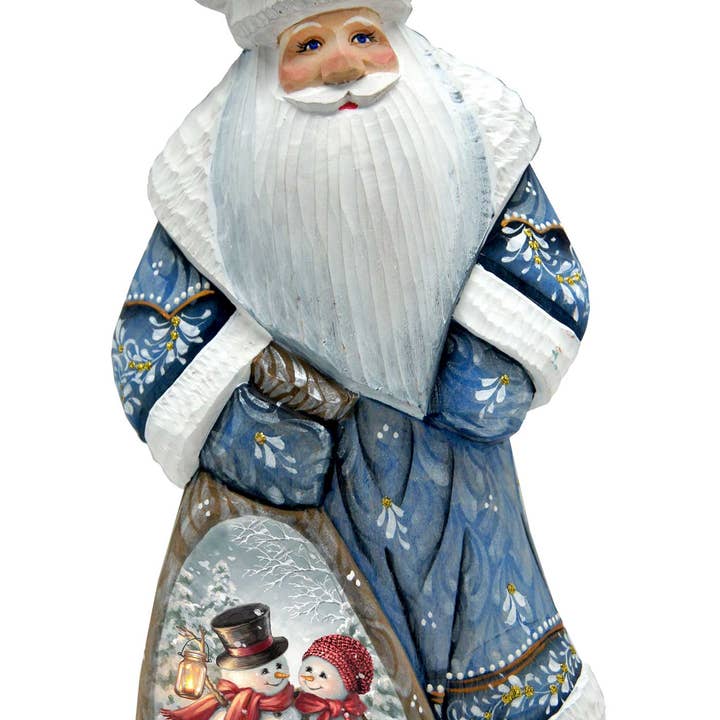 Træskåret Håndmalet sne meget i kærlighed af Dona Gelsinger for engroshandel hos G.DeBrekht Artistic Studios