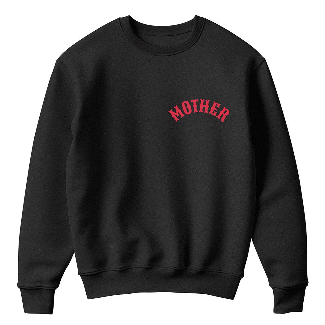 Fashion City - Wholesale Graphic Sweatshirt - Women's - MOTHER Text Logo Print Fleece Sweatshirt2