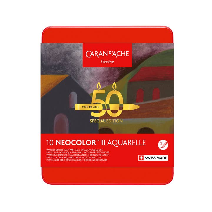 Set of 10 NEOCOLOR™ II 50th Anniversary - Dark for wholesale by Caran d'Ache