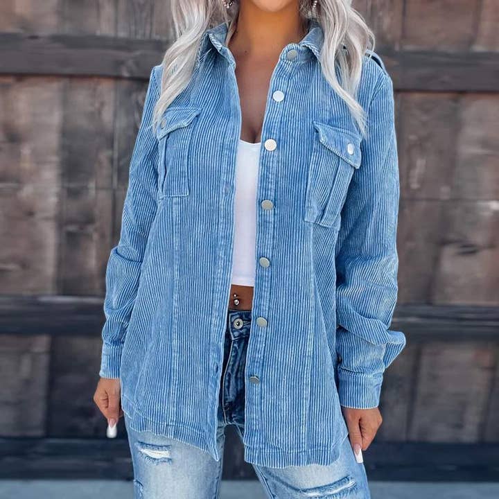 Fashion Combination - Wholesale Shirt Jacket/Shacket - Women's - oversized cotton waffle shacket