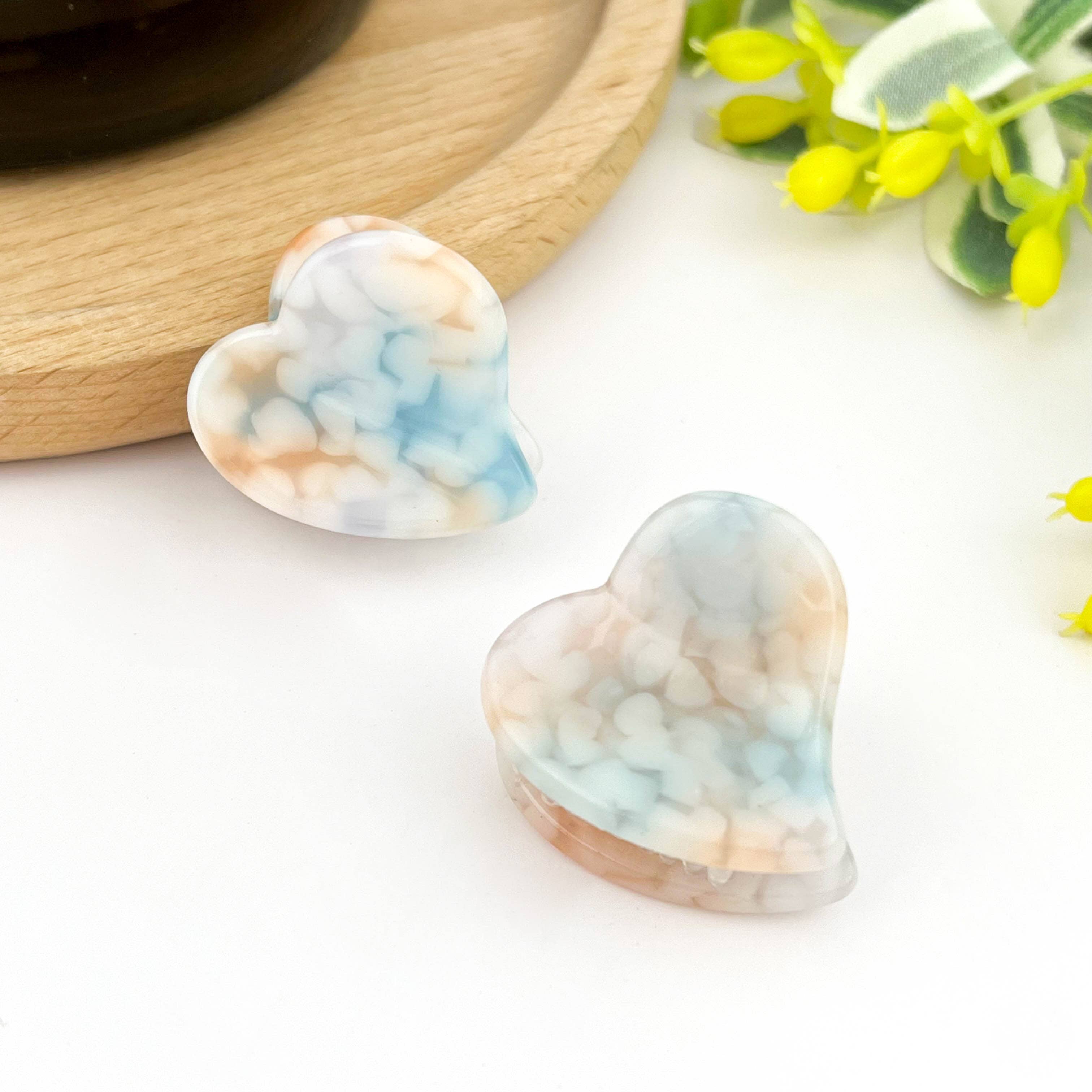 TheDivaSoap - Vente Pince à cheveux – femme - Pince à cheveux mignonne en acétate en forme de mini cœur, pince à cheveux pour la Saint-Valentin19