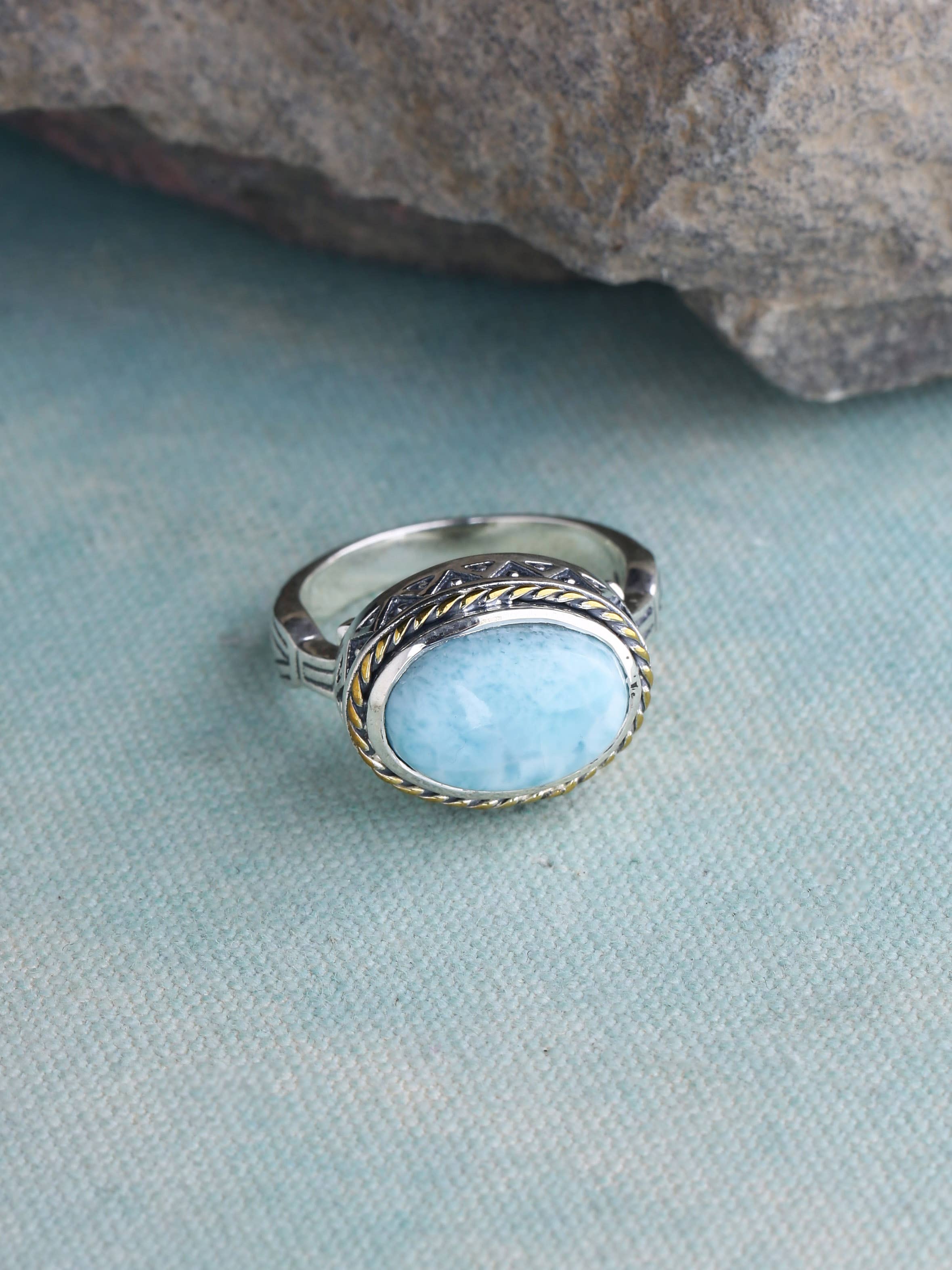 WHOLESALE 11PC 925 SOLID STERLING SILVER BLUE LARIMAR RING LOT Q001 
