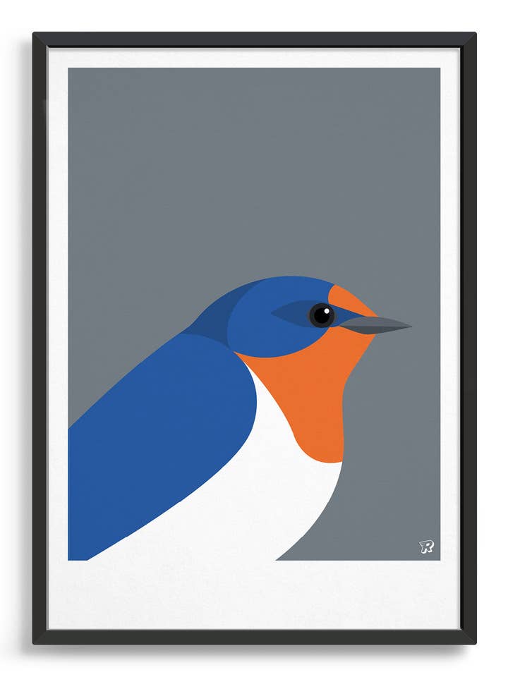 Bird art print – Swallow for wholesale by Rocket Jack