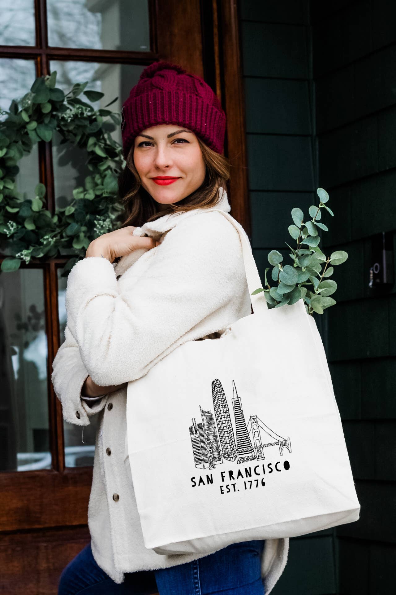 Moonlight Makers - Vendita all'ingrosso Borsa tote - Unisex - San Francisco, CA Skyline - Borse in tela - Cali1