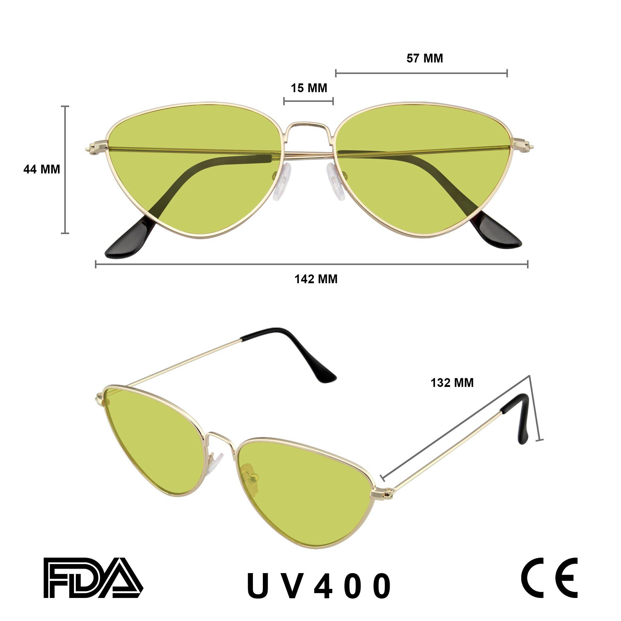 Emblem Eyewear - Vente Lunettes de soleil – femme - Lunettes de soleil rétro vintage petit triangle mode lunettes de soleil7