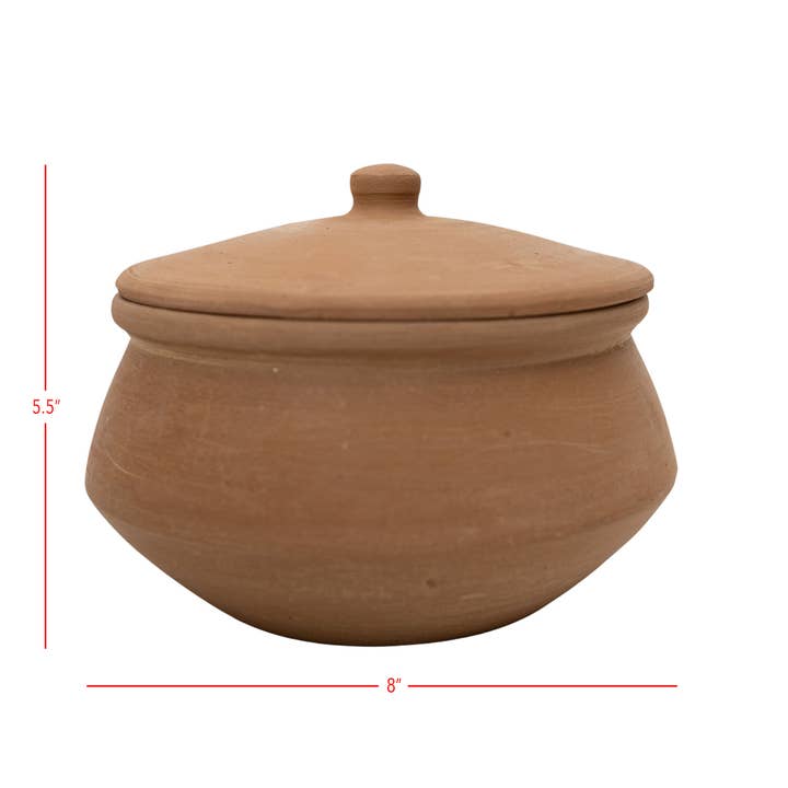 Foreside Home & Garden - Wholesale Jar - SALE - Ezekiel Natural Terracotta Serving Pot with Lid6