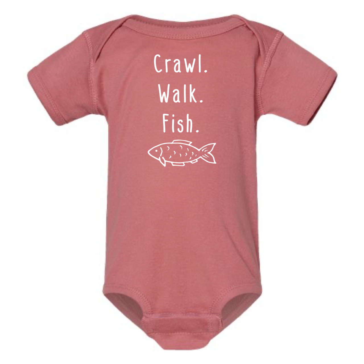 dkhandmade - Wholesale Bodysuit (Non-Footed) - Baby - CRAWL WALK FISH BABY ONESIE 3