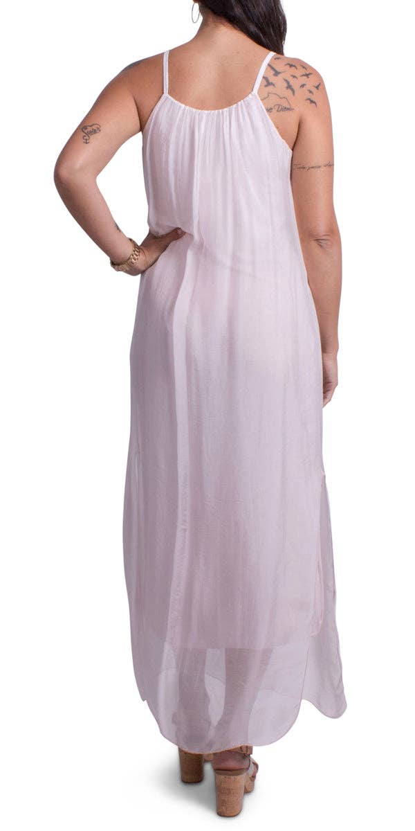 Gigi Moda - Wholesale Dress - Women's - Silk Spaghetti Maxi Dress5