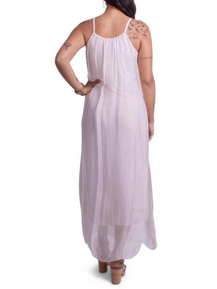 Gigi Moda - Wholesale Dress - Women's - Silk Spaghetti Maxi Dress5