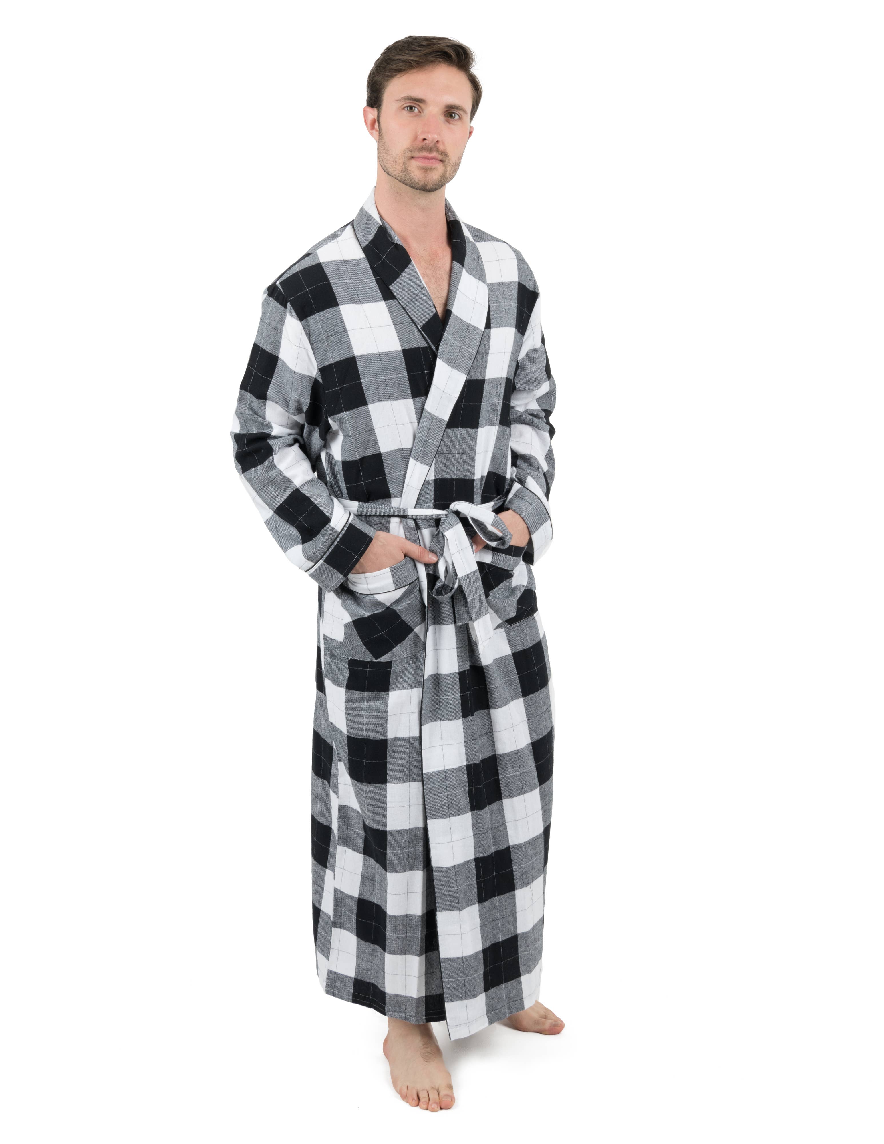Leveret Pajamas - Wholesale Robe - Men's - Mens Flannel Robe for Winter1