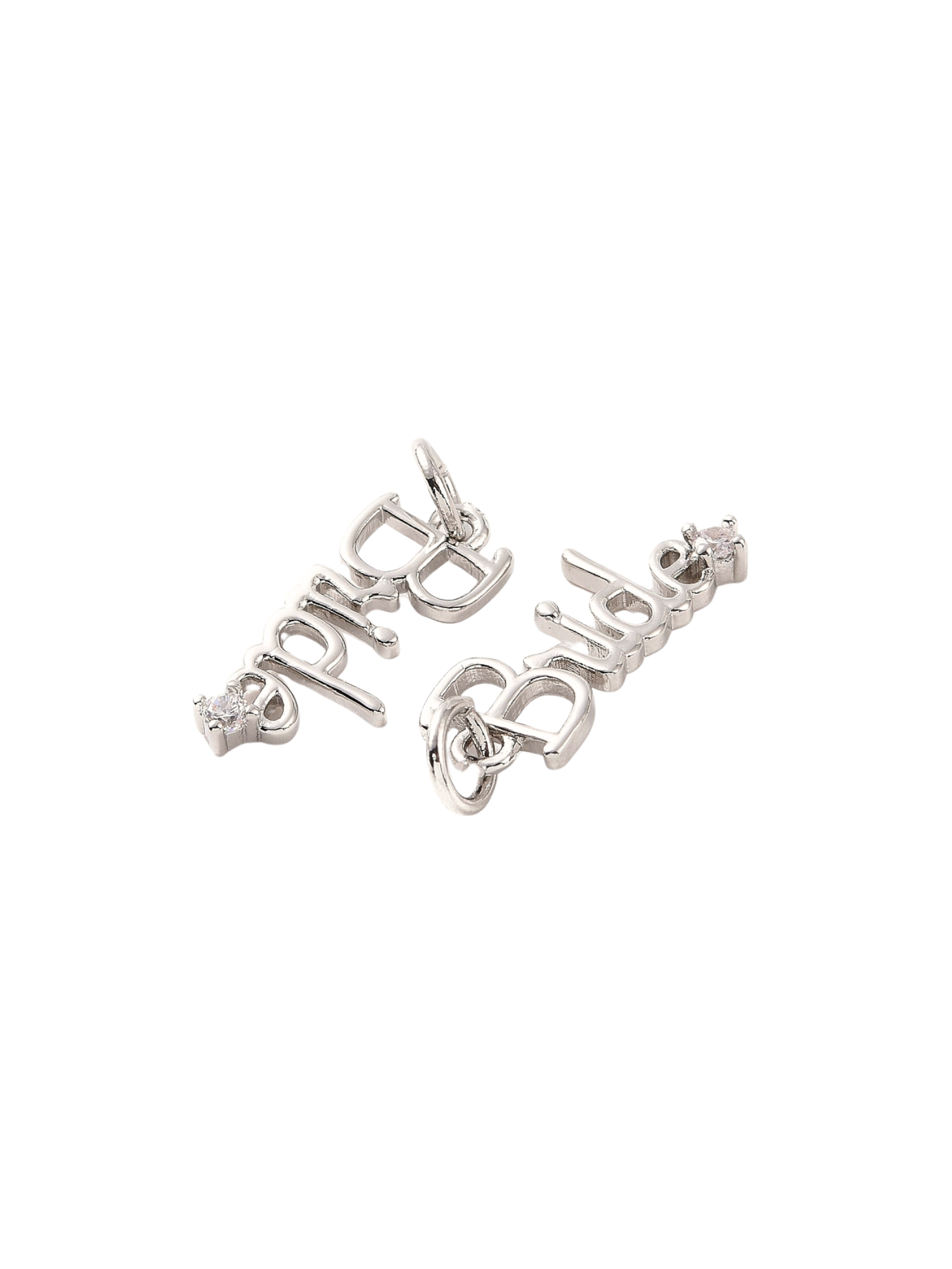 The Charm Bar Company – wholesale Individuell berlock/hänge – * Silver Minimalistisk ”Bride” Charm2