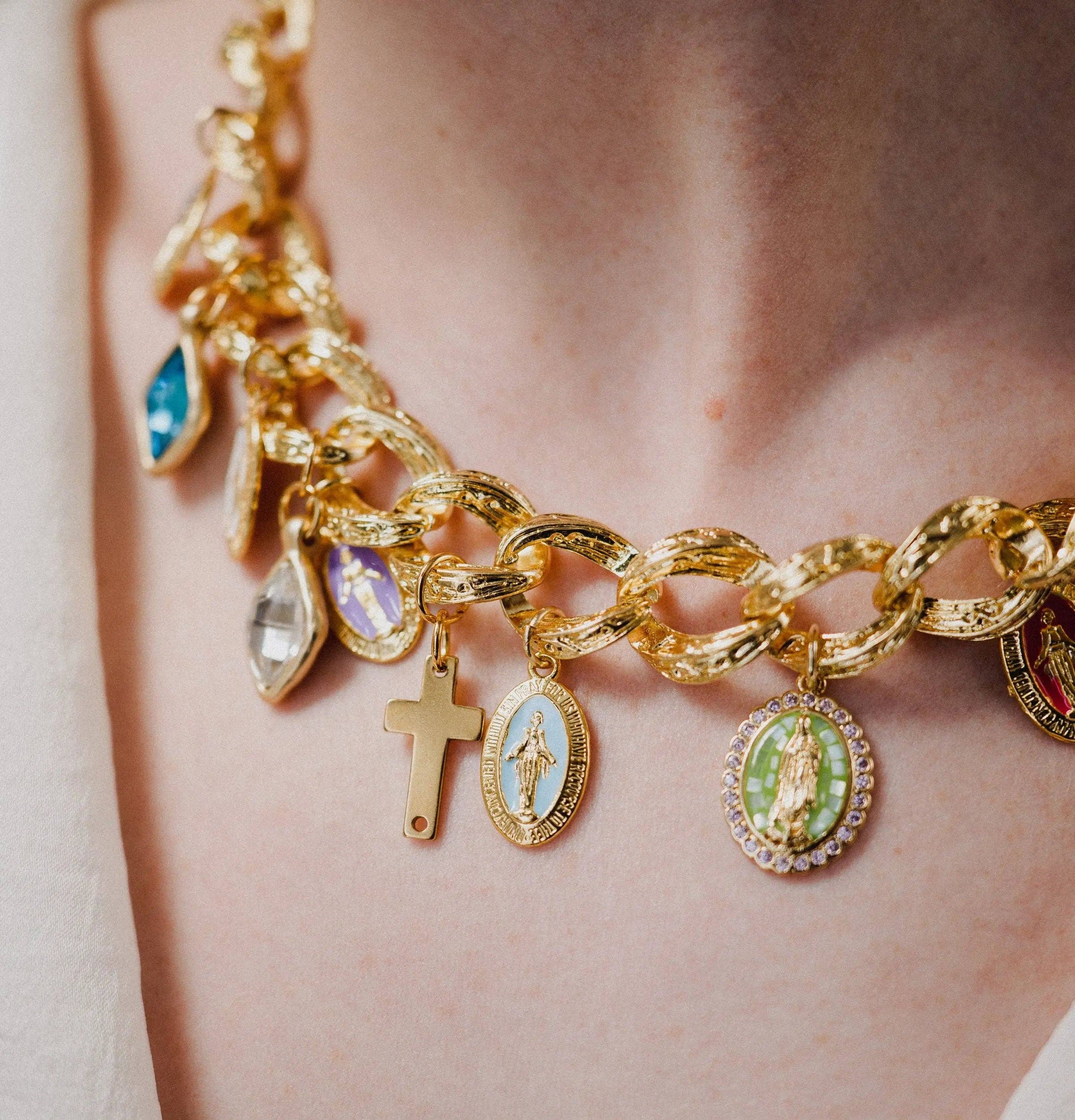 PHOEBE´S - Wholesale Halskettinghanger - Gouden Ketting van de Maagd Maria6