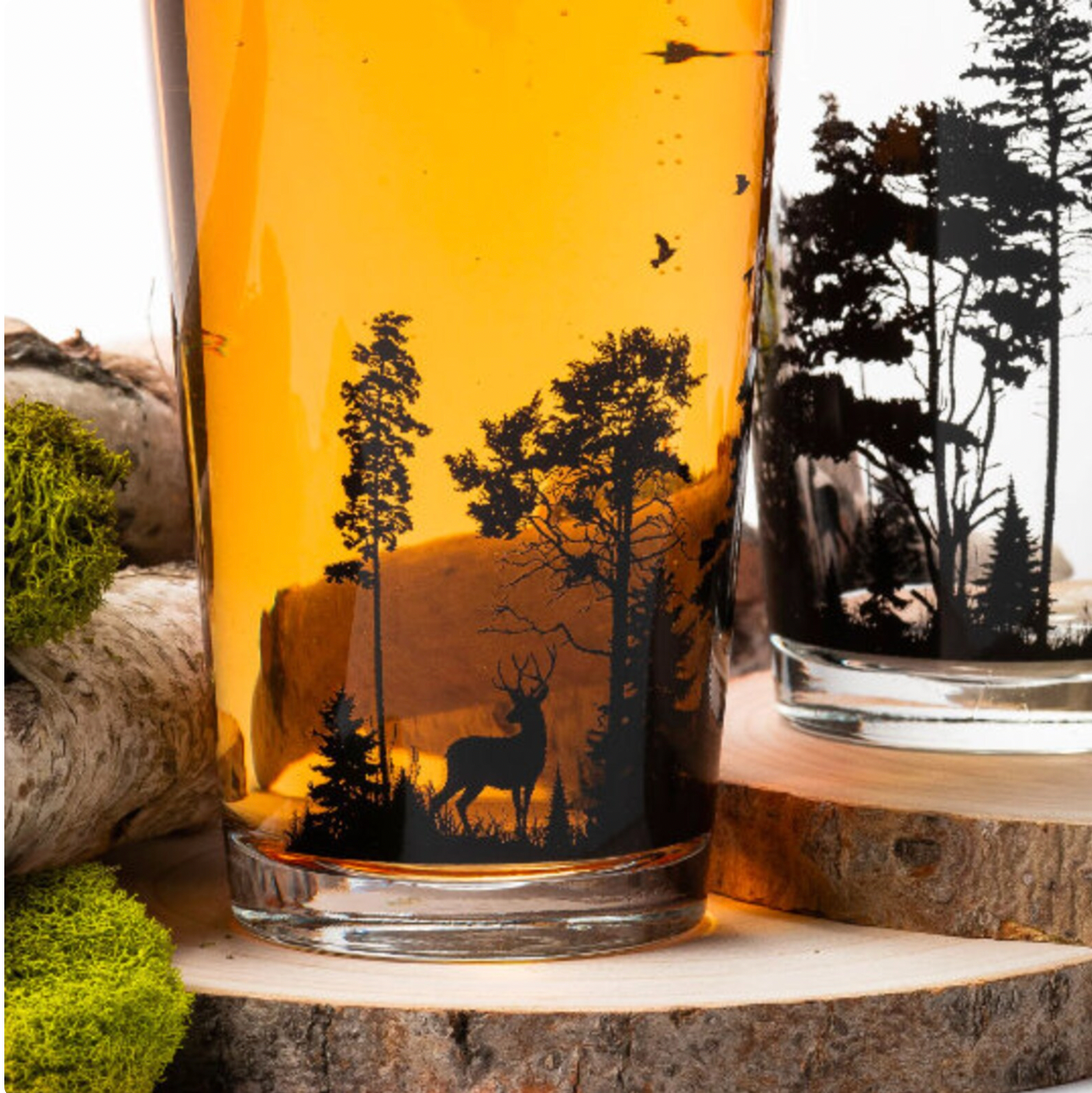 Black Lantern - Wholesale Beer Glass/Mug - Forest Animals Pint Glass1